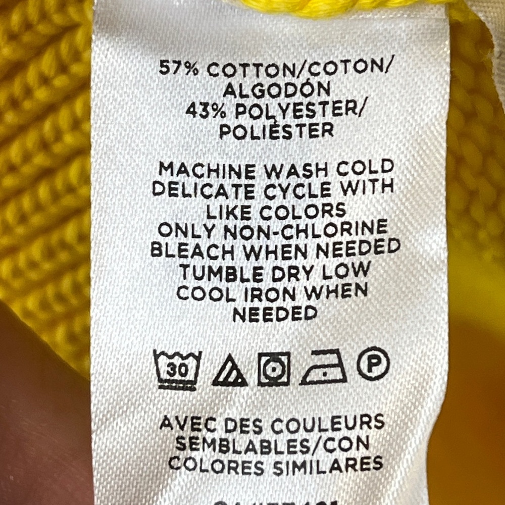 ANN TAYLOR Stitchy Puff Sleeve Knit Sweater Bright Yellow SP or XS - Picture 5 of 7